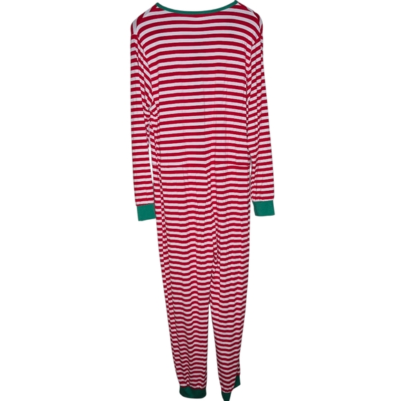 π Womenβs XXL Christmas Onesie Pajamas β Red & White Stripe Modal Stretch Sleep - Picture 5 of 8